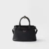 Prada Buckle Small Leather Handbag with Double Belt