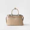Prada Buckle Small Leather Handbag with Double Belt