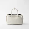 Prada Buckle Small Leather Handbag with Double Belt