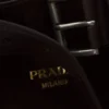 Prada Buckle Suede Bag with Belt