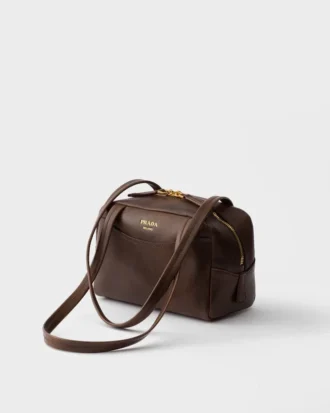 Prada Carry Antiqued Leather Top-Handle Mini-Bag