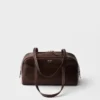 Prada Carry Large Antiqued Leather Top-Handle Bag