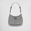Prada Cleo Satin Bag with Crystals