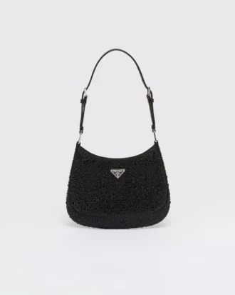 Prada Cleo Satin Bag with Crystals