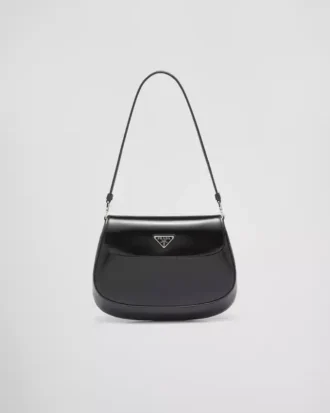 Prada Cleo Small Brushed Leather Shoulder Bag with Flap