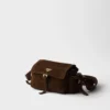 Prada Explore Medium Suede Shoulder Bag with Flap