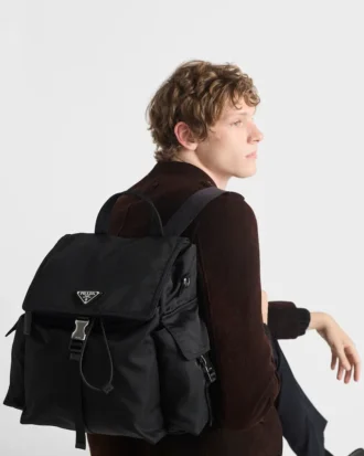 Prada Explore Re-Nylon and Leather Backpack