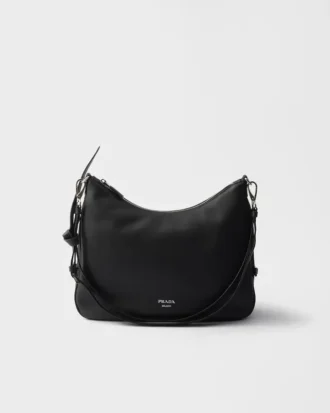 Prada Fold Large Leather Shoulder Bag