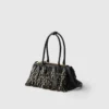 Prada Galleria Medium Nappa Leather Bag with Fringe and Studs