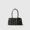 Prada Galleria Medium Nappa Leather Bag with Fringe and Studs
