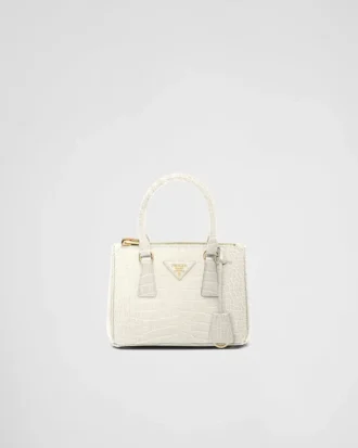 Prada Galleria Mini Crocodile Leather Bag