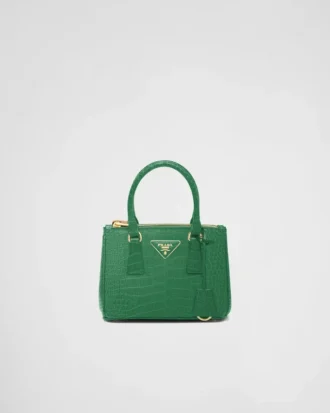 Prada Galleria Mini Crocodile Leather Bag