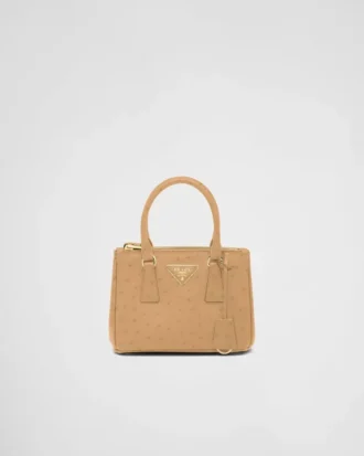 Prada Galleria Mini Ostrich Leather Bag