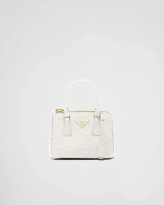 Prada Galleria Mini Ostrich Leather Bag