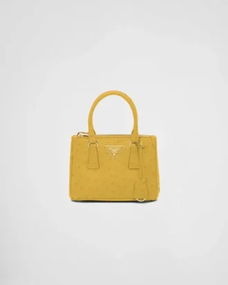 Prada Galleria Mini Ostrich Leather Bag
