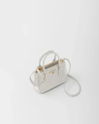 Prada Galleria Mini Ostrich Leather Bag