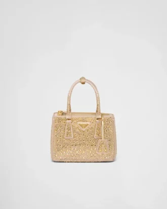 Prada Galleria Mini Satin Bag with Crystals