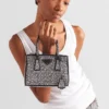Prada Galleria Mini Satin Bag with Crystals
