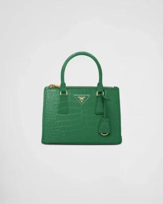 Prada Galleria Small Crocodile Leather Bag