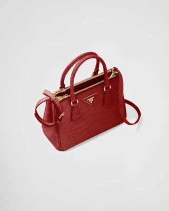 Prada Galleria Small Crocodile Leather Bag