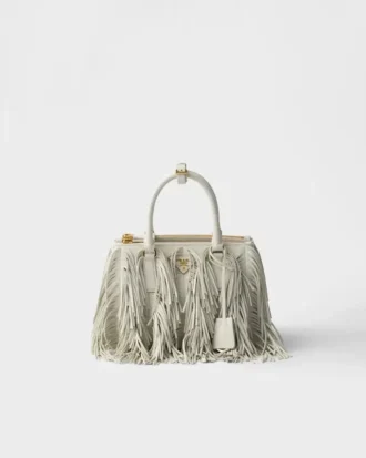Prada Galleria Small Leather Bag with Fringe