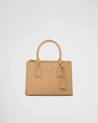 Prada Galleria Small Ostrich Leather Bag