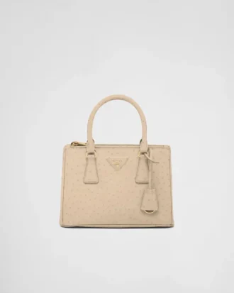 Prada Galleria Small Ostrich Leather Bag