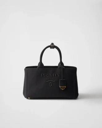 Prada Jardiniare Large Cotton Canvas Handbag