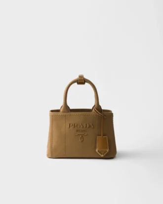 Prada Jardiniare Mini Cotton Canvas Handbag