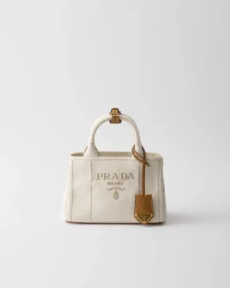 Prada Jardiniare Mini Linen Blend Bag