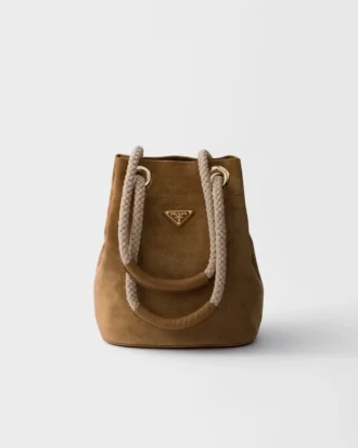 Prada Mariner Small Suede Bucket Bag