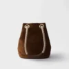 Prada Mariner Small Suede Bucket Bag