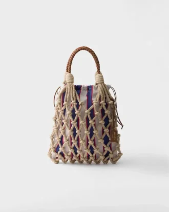 Prada Noua Medium Cotton Macrama Bag
