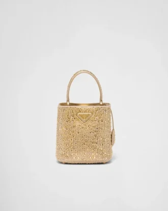 Prada Panier Satin Bag with Crystals