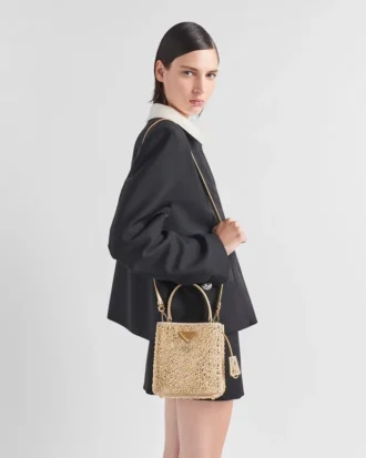 Prada Panier Satin Bag with Crystals