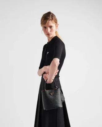 Prada Panier Small Saffiano Leather Bag