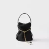 Prada Petit Sac Noir Mini Re-Nylon and Nappa Leather Bucket Bag