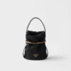Prada Petit Sac Noir Mini Re-Nylon and Nappa Leather Bucket Bag