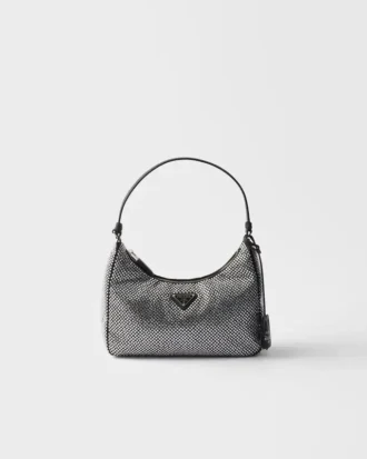 Prada Re-Edition 2005 Mini Crystal-Studded Satin Bag
