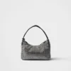 Prada Re-Edition Mini Satin Bag with Crystals