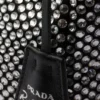 Prada Re-Edition Mini Satin Bag with Crystals