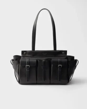 Prada Route Large Leather Tote Bag