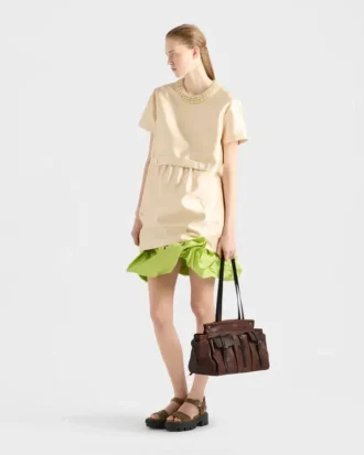 Prada Route Large Leather Tote Bag