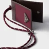 Prada Speedrock Re-Nylon and Leather Card Holder with Strap
