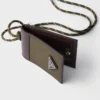 Prada Speedrock Re-Nylon and Leather Card Holder with Strap