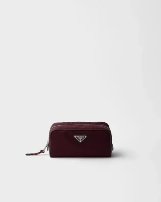 Prada Speedrock Re-Nylon and Leather Pouch