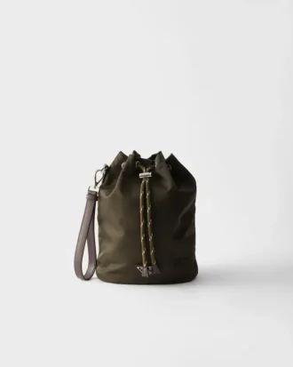 Prada Speedrock Re-Nylon and Leather Pouch