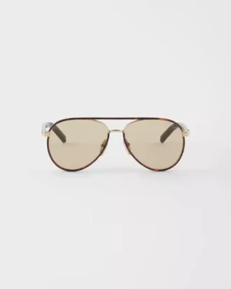 Prada Sunglasses with the Iconic Metal Plaque
