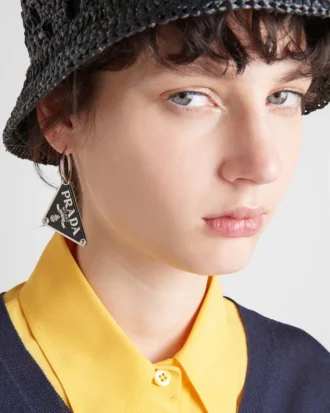 Prada Symbole Pendant Right Earring