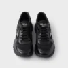 Prax 01 Re-Nylon and Brushed Leather Sneakers